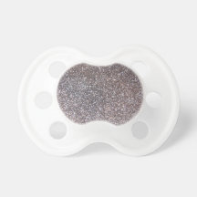 Faux Silver glitter graphic Baby Pacifier