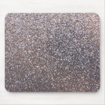 Faux Silver glitter graphic Mousepad