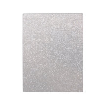 Faux Silver glitter graphic Notepad