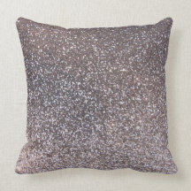 Faux Silver glitter graphic Throw Pillow
