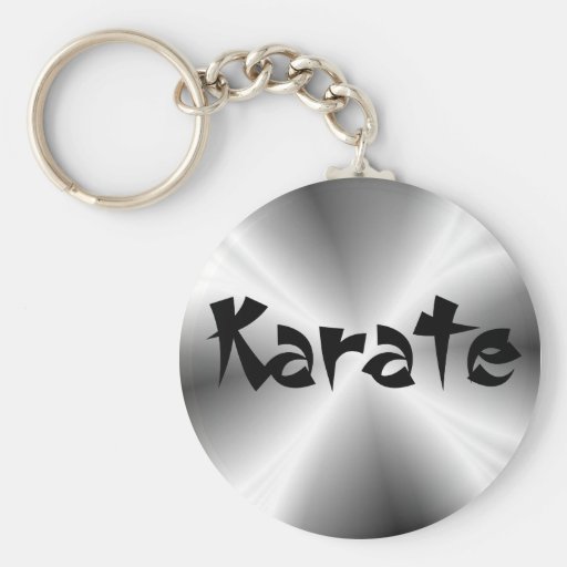 Faux Silver Karate Keychain Zazzle