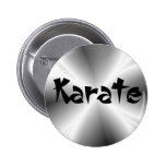 Faux Silver Karate Round Button