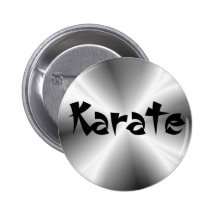 Faux Silver Karate Round Button