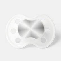 Faux Silver Metallic Baby Pacifier