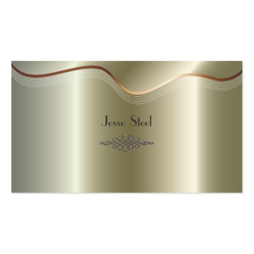 Faux silver stainless steel business card templates