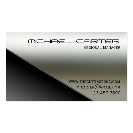 Faux Stainless Steel Business Card (back side)