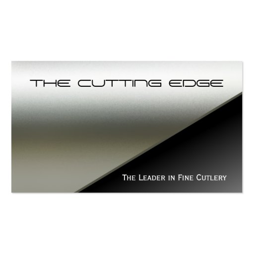 Faux Stainless Steel Business Card (front side)