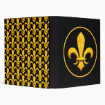 Faux Stone Gold Fleur de lis Binder