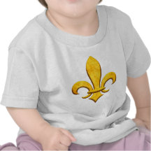 Faux Stone Gold Fleur de lis T-shirts