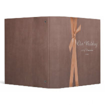 Faux Suede Binder with ribbon Wedding album