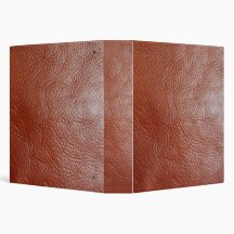 Faux Tanned Leather Avery Binder