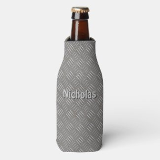 Faux Textured Metal Can / Bottle Holder Your Name