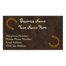 Faux Tooled Leather Western style 4 Business Cards