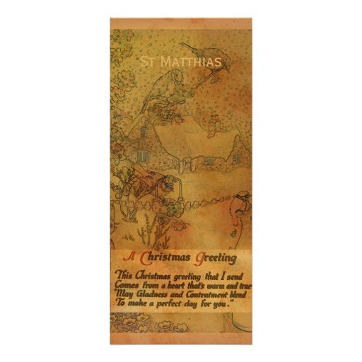 Faux Vintage Christmas Invitation