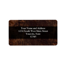 Faux Vintage Leather-Look Custom Address Labels