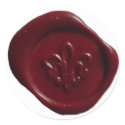 Faux Wax Seal in Red stickers