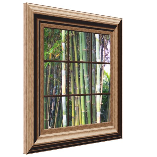 Faux Window Scene Bamboo View Canvas Wall Art Zazzle