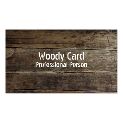 Faux Wood Business Cards (back side)