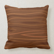 Faux wood grain throw pillow