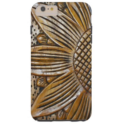 Faux Wood Sunflower Photo Tough iPhone 6 6S Plus Tough iPhone 6 Plus Case