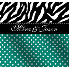 Favoloso Zebra Polka Dot Valentine Heart ornament