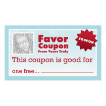 Favor Coupons Business Card Template