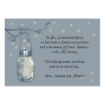 Favor Donation Card Fireflies & Mason Jar Business Card Templates