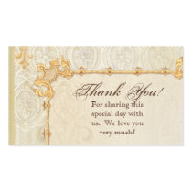 Favor Gift Cards - Fleur di Lys Damask 2 - Wedding Business Cards