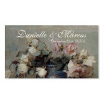 Favor Gift Tags  - Impressionist Cream Pink Roses Business Card Templates