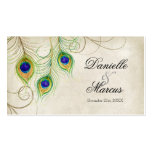Favor Gift Tags - Peacock Feathers Wedding Set Business Card Template