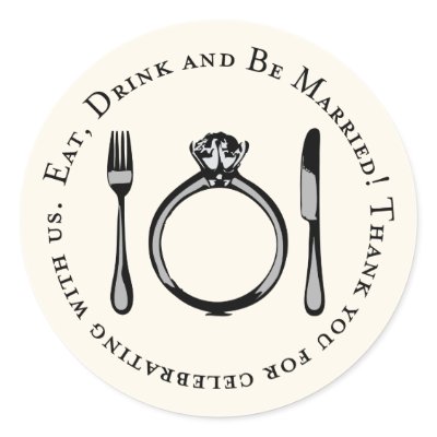 Favor Sticker | Eat, Drink and Be Married