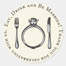 Favor Sticker | Eat, Drink and Be Married