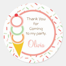 Favor Sticker - Ice Cream