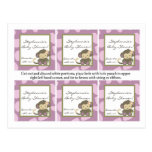 Favor Tags Jacana Girl Jungle Zoo Animal Post Card