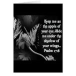 FAVORITE  BIBLE SCRIPTURE PSALM 17:8 GREETING CARD