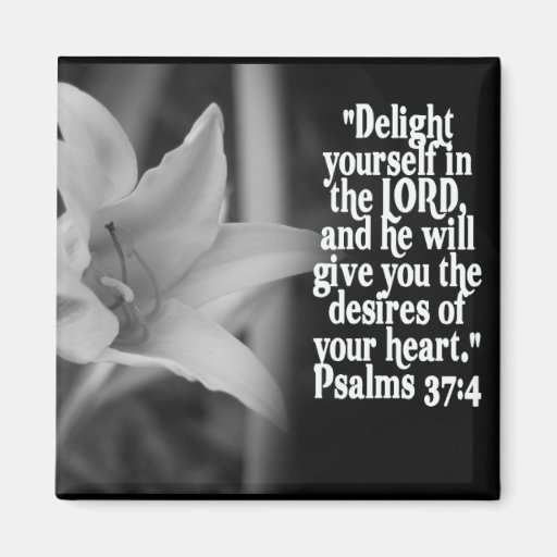 FAVORITE  BIBLE SCRIPTURE PSALM 37:4 FRIDGE MAGNET