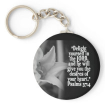 FAVORITE  BIBLE SCRIPTURE PSALM 37:4 KEYCHAIN
