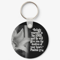 FAVORITE  BIBLE SCRIPTURE PSALM 37:4 keychains
