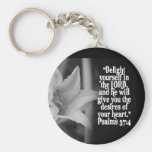FAVORITE  BIBLE SCRIPTURE PSALM 37:4 KEYCHAIN