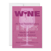 Favorite Color Is Wine Tasting Invitation