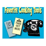 favorite cooking tools postcards