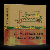Favorite Family Recipes binders