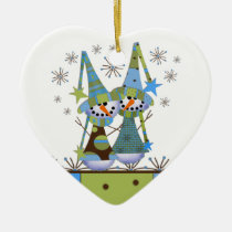 christmas, flake, snow, winter, snowmen, gift, gifts, ornament, Ornament with custom graphic design