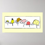 Favorite Foods Vintage Kitchen Art Poster