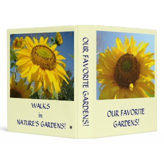 FAVORITE GARDENS Photo Book binder SUNFLOWERS