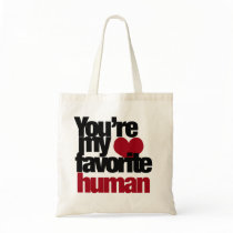 Favorite Human Love Canvas Bags