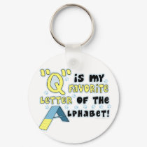Favorite Letter Q Keychain by MenagerieMayhem Favorite Letter Q Keychain