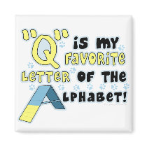 Favorite Letter Q Magnet