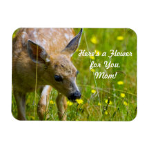 Fawn & Flower Mom Magnet