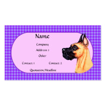 Fawn Great Dane Check Business Card business cards